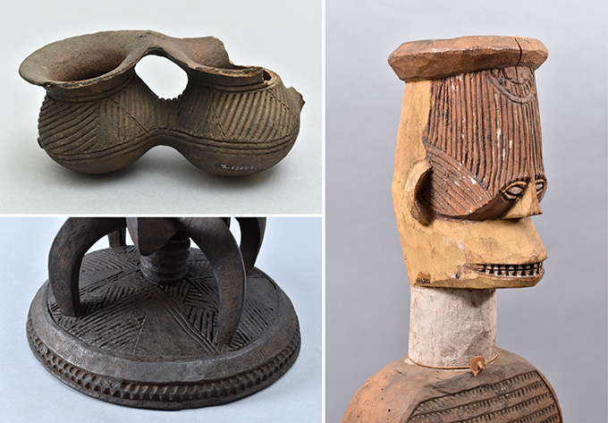 Ichi designs on objects in the Northcote Thomas collections at the Cambridge Museum of Archaeology and Anthropology