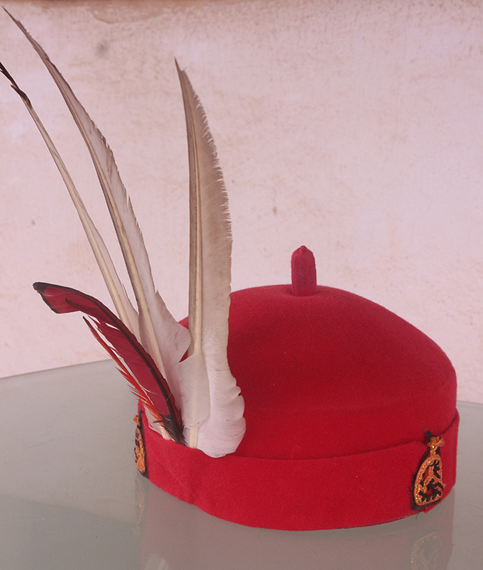 Red cap worn by the Omu of Okpanam