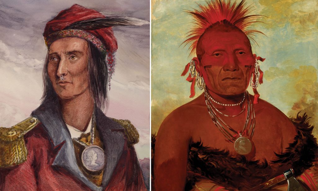 North American Indian Chiefs wearing British medals