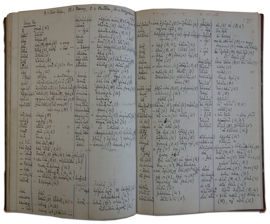 Northcote Thomas, linguistic notebook, Igbo dialects, 1910-13