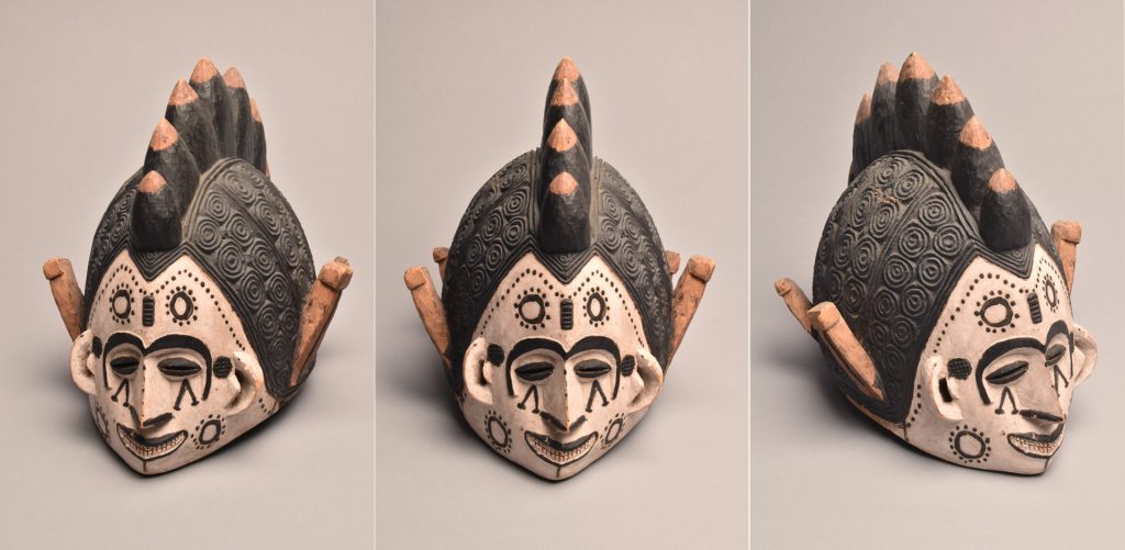 Maiden spirit mask collected by Northcote Thomas in Agukwu Nri, Nigeria.