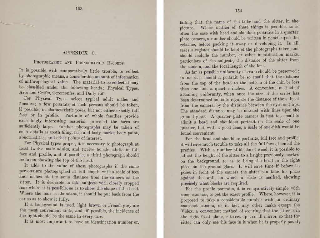 Appendix C of Northcote Thomas's Anthropological Report on the Edo-speaking Peoples of Nigeria concerning photographic and phonographic records