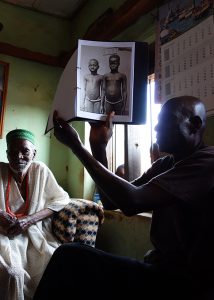 Photo elicitation research in Afokpella, North Edo. Photograph by Paul Basu.