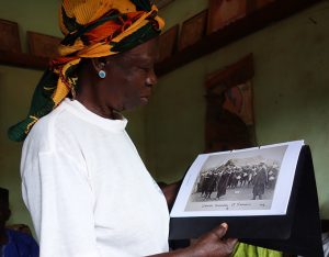 Photo elicitation research in Afokpella, North Edo. Photograph by Paul Basu.