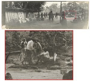 Ogugu ceremony, Agulu, Nigeria. Northcote Thomas in background behind camera, 1910-11.