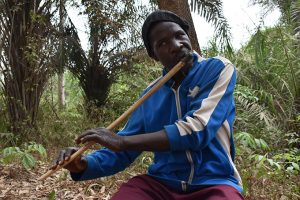 Hassan Jalloh, flute player from Bendugu, Sambaya Chiefdom, Sierra Leone.