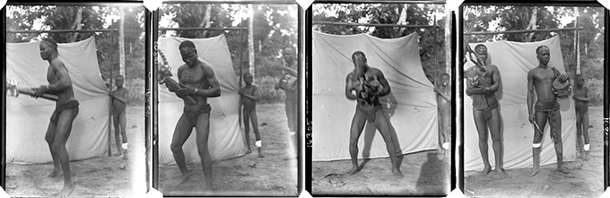 Northcote Thomas photograph of ibweze (lamellophone) being played, Enugu Ukwu