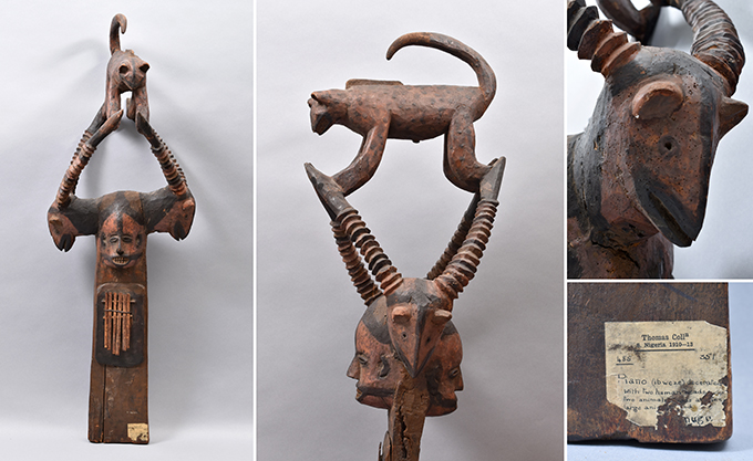 Lamellophone (ibweze) collected by Northcote Thomas in Enugu Ukwu, Nigeria