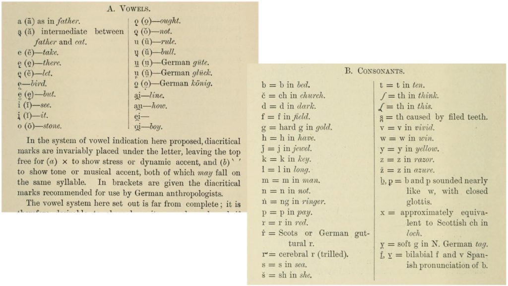 Northcote Thomas linguistic orthography and diacritical marks