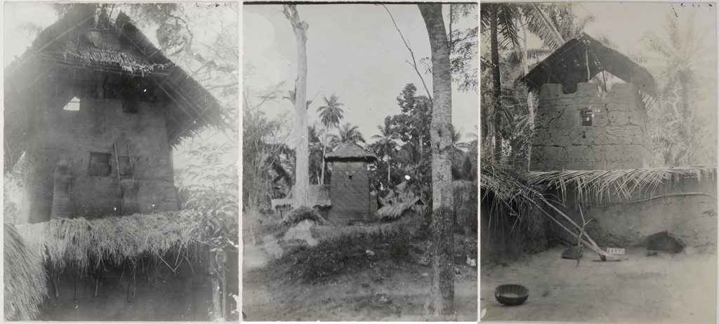 Watchtowers, Awka, 1910-11. Photographed by Northcote Thomas.