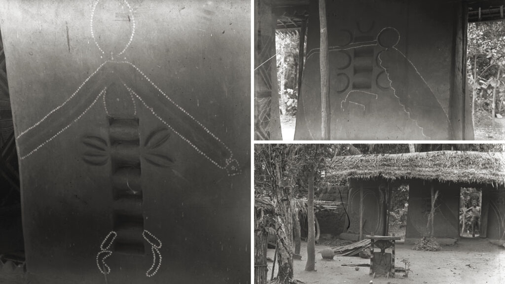 Uli murals, Amansea, photographed by Northcote Thomas in 1911.