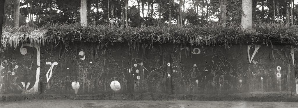 Uli mural, Ngene shrine, Nibo, photographed by Northcote Thomas in 1911.